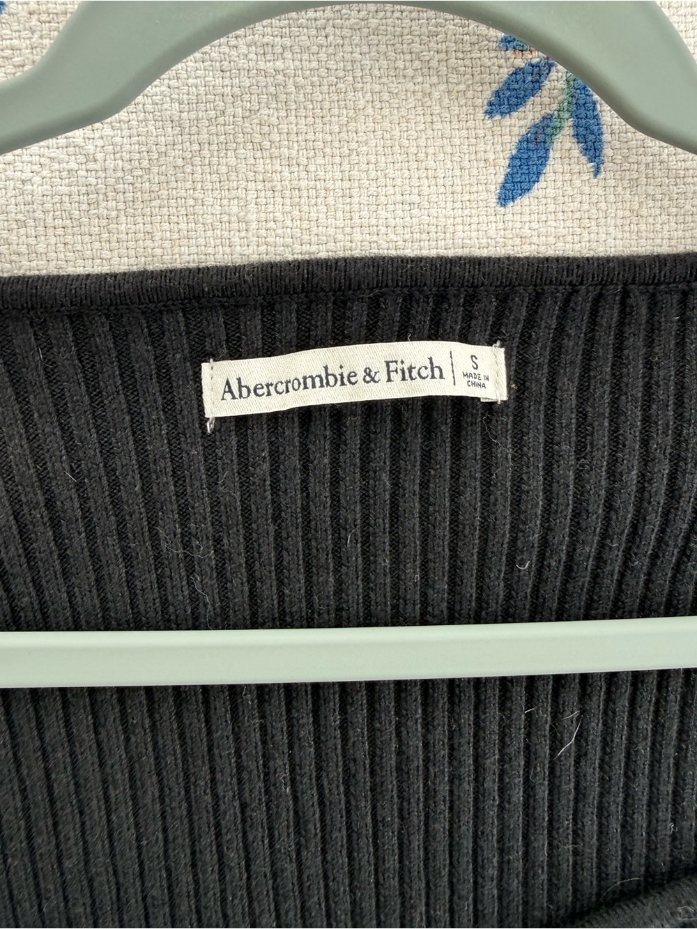 Abercrombie & Fitch Black Ribbed Tank Top